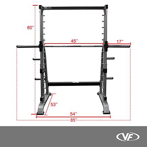 Valor Fitness Smith Machine Multi-Function Power Cage Silver