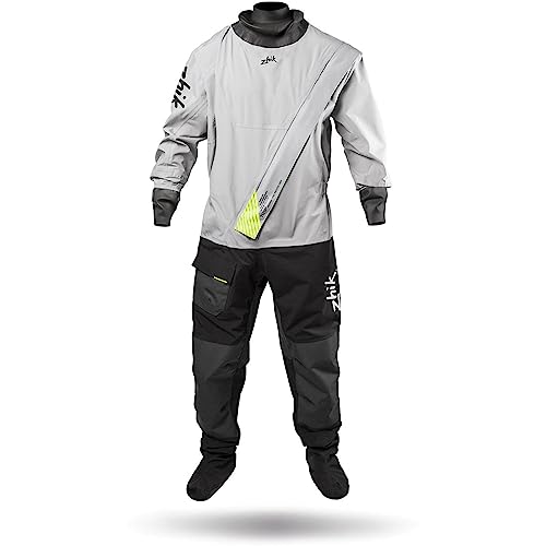 Zhik Men's Front Zip Drysuit Silver - Lightweight Breathable 3-Layer Waterproof Size M