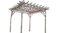 MGP Bark on Teak Log Wood Pergola 10' x 10' x 8' H