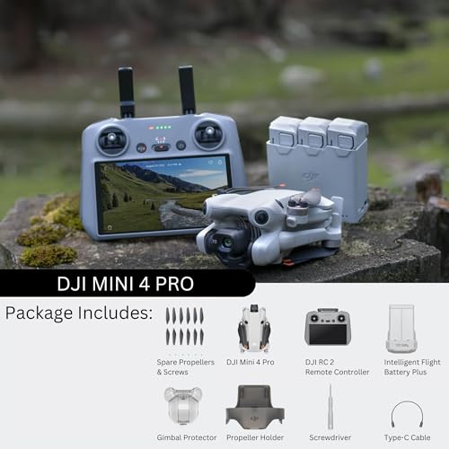 DJI Mini 4 Pro Quadcopter Drone Fly More Combo with RC 2 Controller 4K HD Video