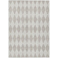 HomeRoots 9' x 12' Beige Geometric Washable Non-Skid Indoor Outdoor Area Rug