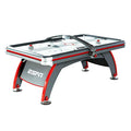 ESPN Sports Air Hockey Game Table 84 Inch Indoor Arcade Gaming Set Gray White Red