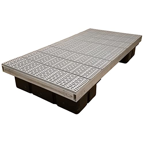Patriot Docks 4'x8' Floating Dock Kit Section Gray Polypropylene Decking