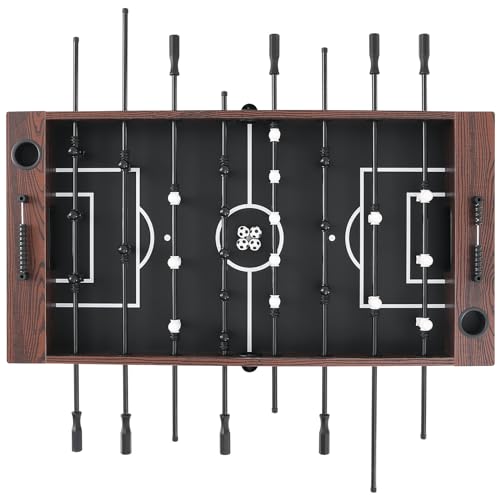 VEVOR Foosball Table 55-inch Standard Size Indoor Full Size Soccer with Foosball Table Set Walnut
