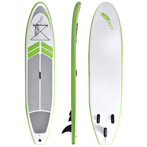 Blue Wave Sports Manta Ray Inflatable Paddleboard 12-Foot Green/White