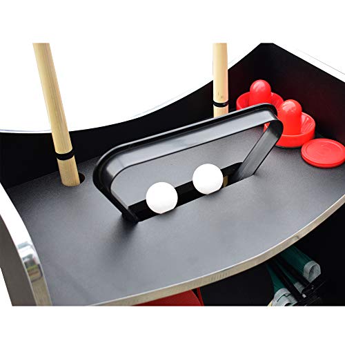 Hathaway Triple Threat 6-ft 3-in-1 Multi Game Table Black