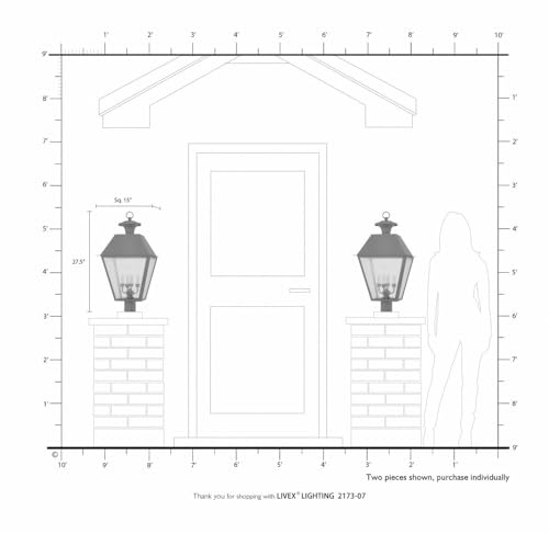 Livex Mansfield 4-Light Outdoor Post Head Black