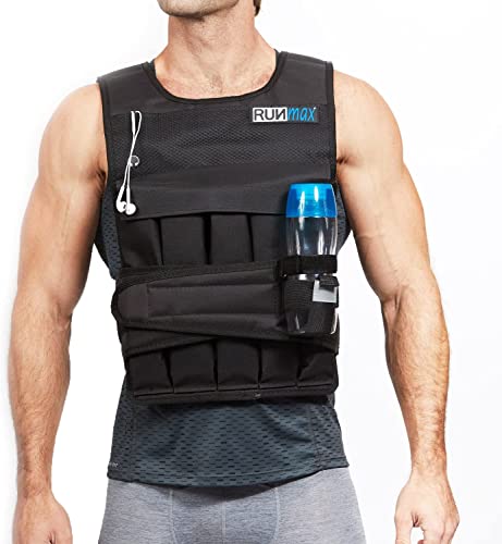 RUNmax Adjustable Weighted Vest Black