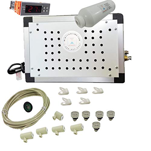 Mistcooling Automatic Greenhouse Humidification System with Misting Pump and Humidity Controller Beige Tubing