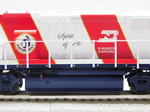 Generic Burlington Northern Legacy SD40-2 Diesel Locomotive Engine #1876 O Gauge White