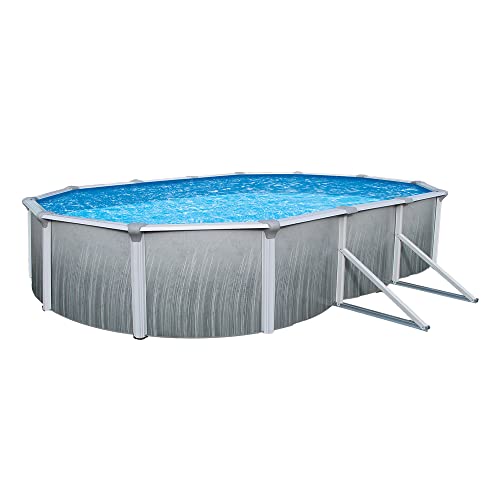Blue Wave Martinique 12x24 Oval 52" Swimming Pool Metallic