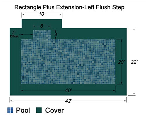 Loop-Loc Super Dense II Mesh Safety Pool Cover 20x40 Rectangle Green