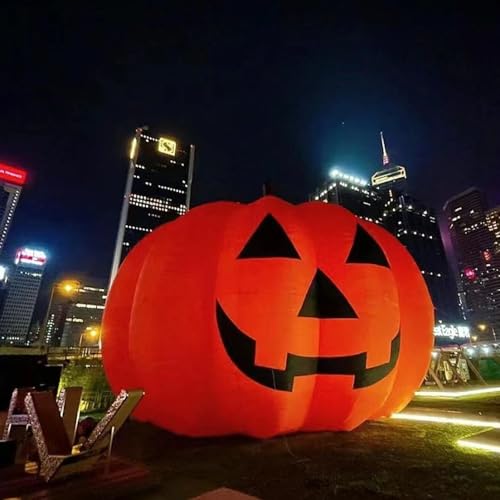 HOAELOS Inflatable Halloween Giant Pumpkin 26 Feet Outdoor Decoration