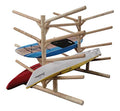 Log Kayak Rack 10-place Kayak Rack Unfinished