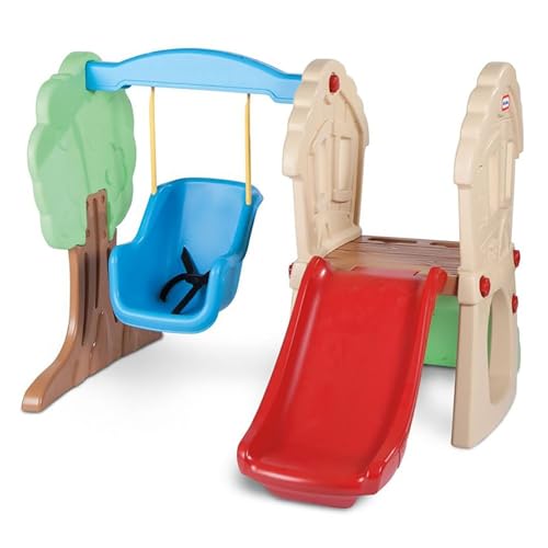 Multi-Color Climber & Swing Kids Slide Backyard Play Set Red Plastic Multicolor