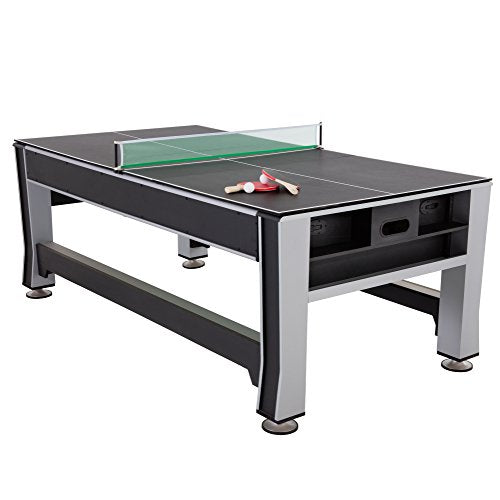 Triumph Sports 3-in-1 7' Rotating Swivel Multigame Table Black