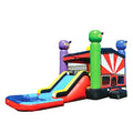 JumpOrange Ninja Warrior Bounce House Water Slide Combo with Blower Ninja