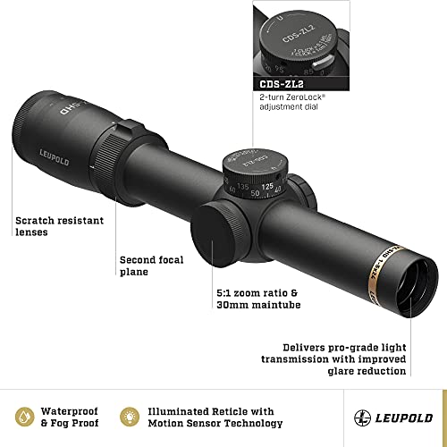 Leupold VX-5HD 1-5x24 CDS-ZL2 Illuminated FireDot Duplex Reticle Riflescope Matte