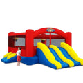 Blast Zone Triple Play Inflatable Bounce House Combo 16x14 with Blower, Double Slides