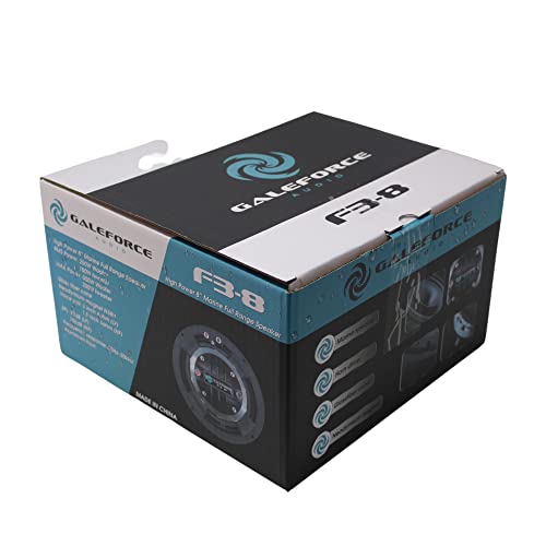 GaleForce Audio F-3 Series 8" 250W RMS 4-Ohm 2-Way Marine Speaker with Horn Turquoise