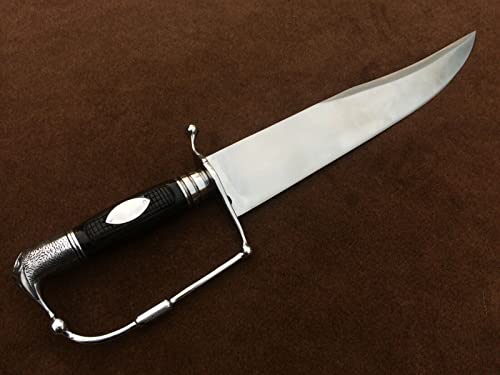 SUFI Custom Handmade 5160 Spring Steel Juan Segiun Bowie Knife Museum Replica White