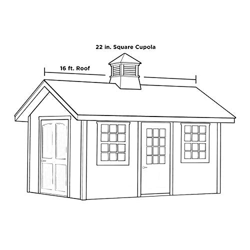 Good Directions Coventry Vinyl Black Aluminum Roof Cupola 22" x 29" Black