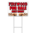 TampaPrinting Firewood Next Right Yard Sign 18" x 24" with Metal Step Stake