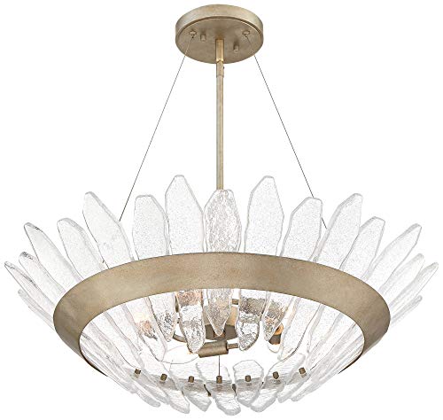 Stiffel Hartford Gray Iron Pendant Chandelier Clear