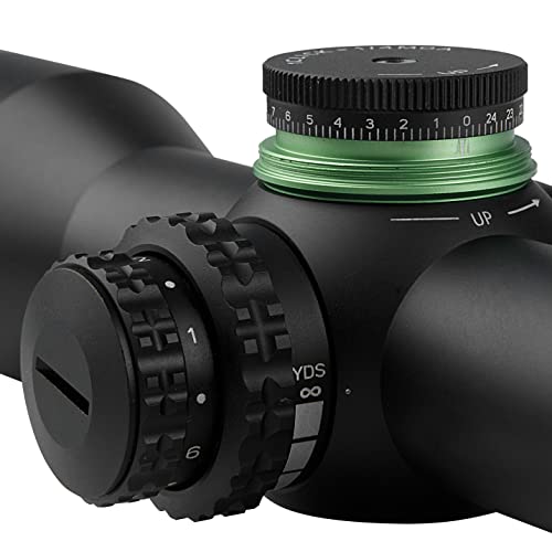 BLACKHOUND Emerge 2-12x44 FFP MOA Rifle Scope with Illuminated Reticle, Zero Stop, and Parallax Black