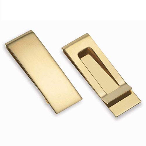 Executive Gift Shoppe Solid 14 Karat Gold Engraved French Fold Money Clip Gold