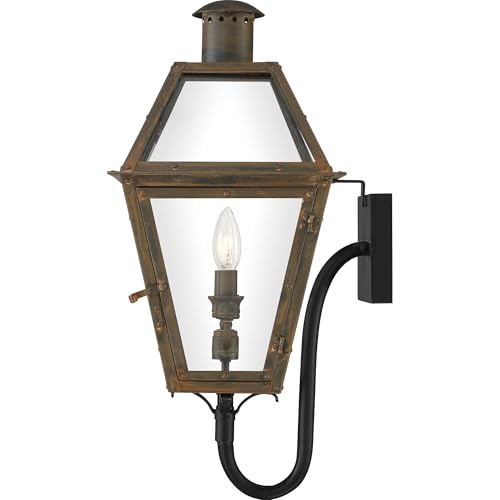 Quoizel Rue De Royal Charleston Outdoor Wall Lantern 23.5 Inch 2-Light Industrial Bronze