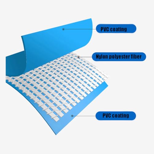 Sermair Blue Canvas Pool Folding Plastic Swimming Pool Multi-Functional Water Storage Tank 157x47 Inch