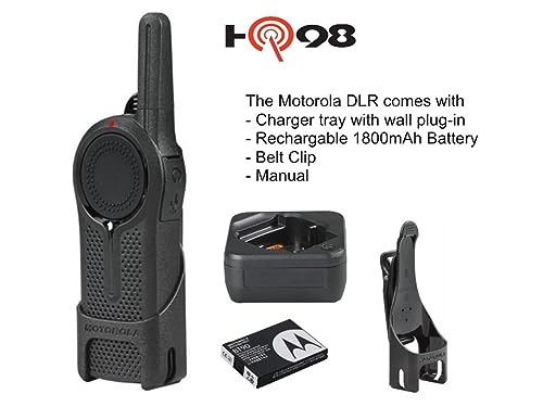 Motorola 6 Pack DLR1060 Walkie Talkie Radios Black