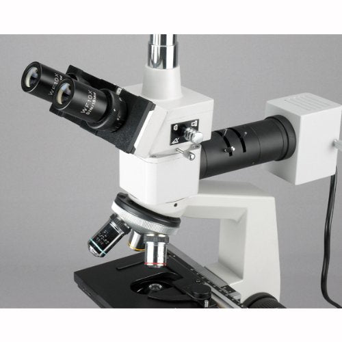AmScope 40X-400X EPI Metallurgical Microscope with 10MP Digital Camera Blue