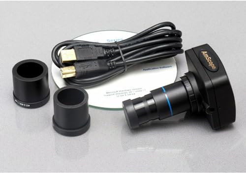 AmScope Digital Trinocular Stereo Zoom Microscope with Camera White