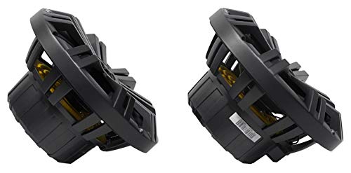 KICKER 8" 600 Watt Marine Boat Waterproof Speakers with LED's and Rockville Dual 7.7" Wakeboard Tower Speaker Enclosure Black