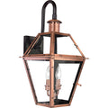 Quoizel Rue De Royal Charleston Outdoor Wall Lantern 22.5 Inch 2-Light Aged Copper