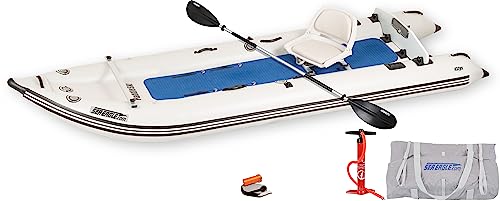 Sea Eagle 437ps PaddleSki Inflatable 1-2 Person Catamaran Boat - Solo Start Up Package
