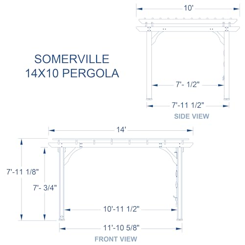 Backyard Discovery Somerville Cedar Wood Pergola Kit Barnwood Grey