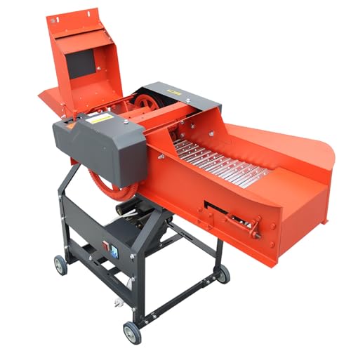 INTSUPERMAI Hay Cutter Pulverizer Grass Crusher 4-Blade Machine Red