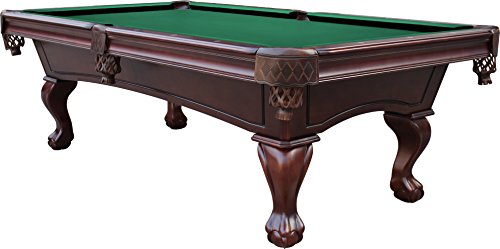 Playcraft Charles River 8' Espresso Slate Pool Table with Leather Drop Pockets