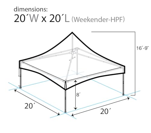 Party Tents Direct 20' x 20' High Peak Frame Canopy Tent White