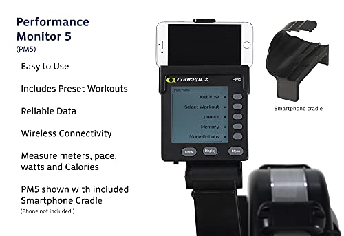 Certified Brands Concept2 RowErg Indoor Rowing Machine with PM5 Monitor | Adjustable Air Resistance with Garmin HRM-Dual Heart Rate Monitor Black