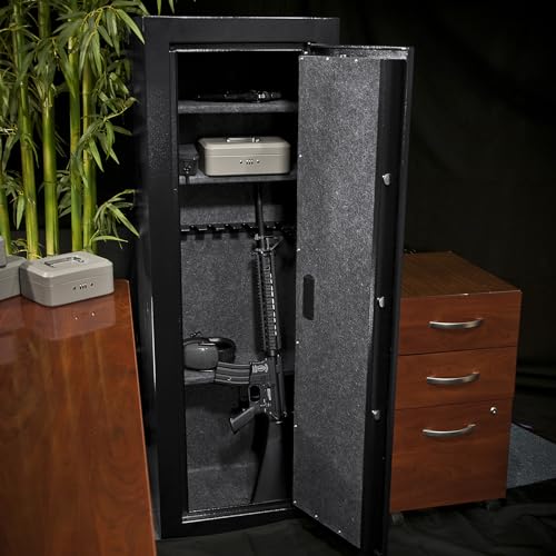 BARSKA Quick Access Biometric Rifle Safe Black