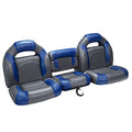 DeckMate Boat Seats 61" Bass Boat Seats Charcoal & Blue
