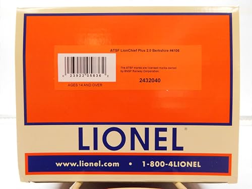 Lionel Santa FE ATSF LionChief 2.0 Berkshire Steam Engine O Gauge Multicolor