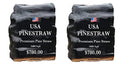 USA PINESTRAW Premium Long Needle Pine Straw Mulch - Covers 2400 Sqft (2 Set)