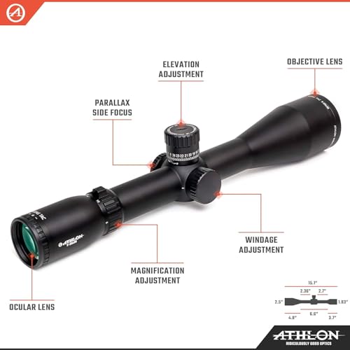 Athlon Optics Midas TAC 5-25x56 Riflescope APLR4 FFP MOA Black