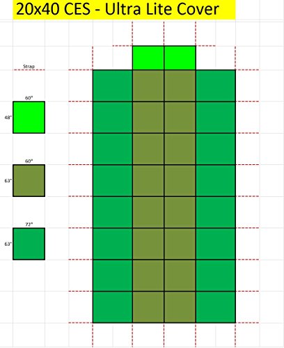 Quality Pool Products In-Ground Safety Cover 20'x40' Rectangle Hunter Green