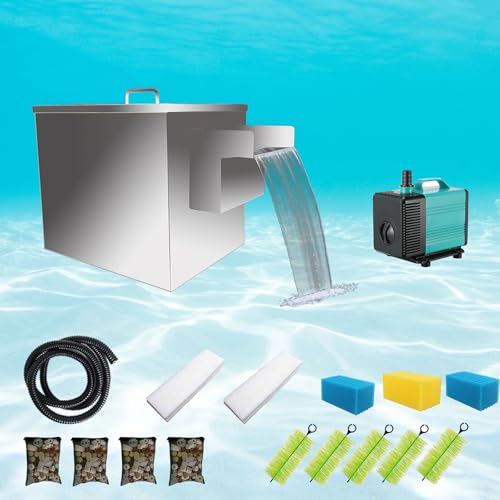 Carefree Fish Stainless Steel Koi Filter Box for Ponds 1000-3000 Gal Silver